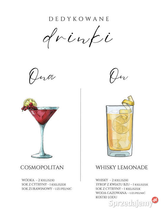 Grafiki na openbar bar weselny Zabrze