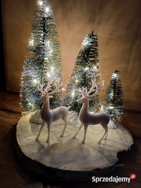 Dekoracja Świąteczna Zimowa Kraina z Jeleniami Krzesin sprzedam
