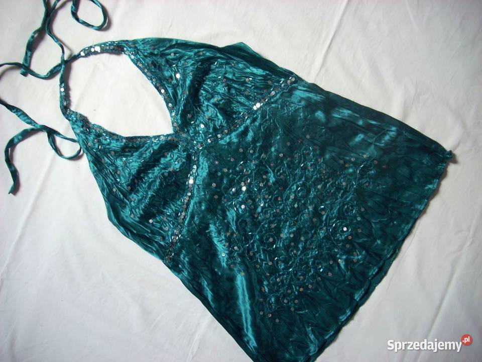 LOOK wizytowa zdobiona bluzka 36 38 bez rękawa Nowy Sącz