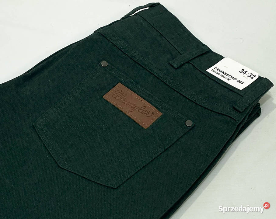 Spodnie męskie Wrangler Greensboro 803 Scarab Poznań sprzedam