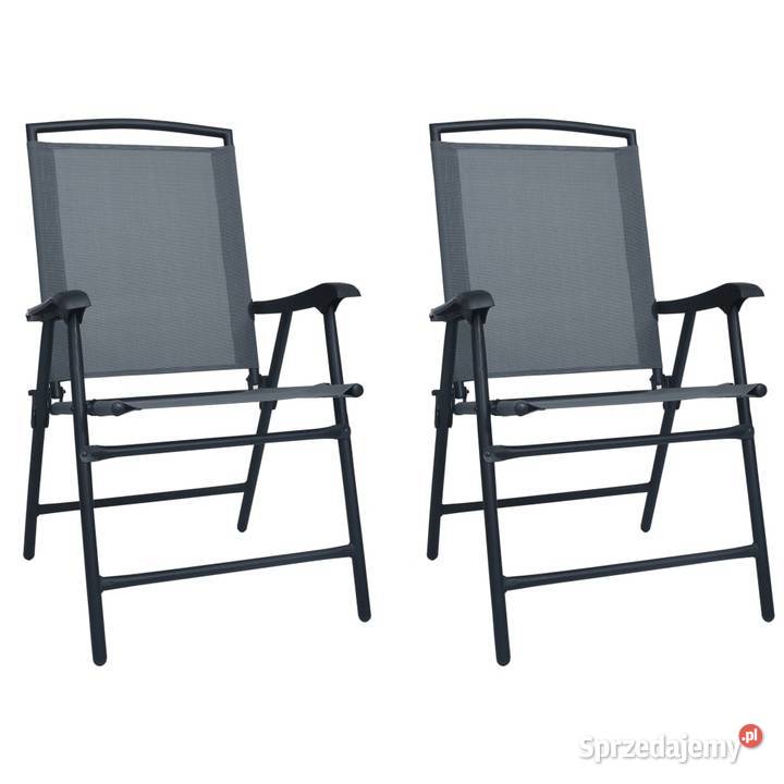 vidaXL Składane krzesła ogrodowe, 2 szt., tworzywo (47922)