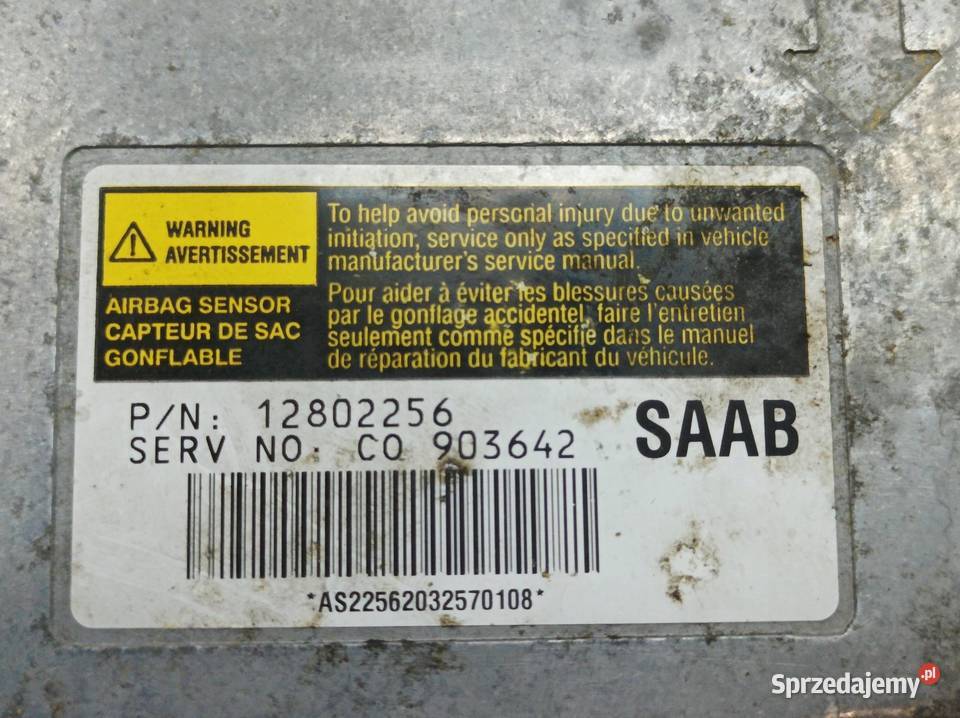 SENSOR AIRBAG 12802256 Saab 93 II 20022014 Rok produkcji 2003