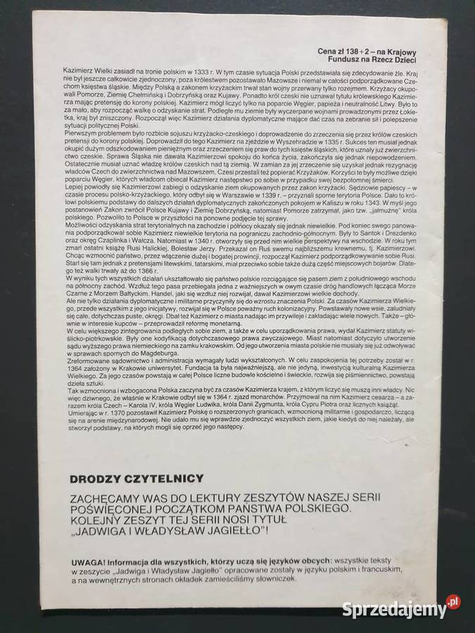 Kazimierz Wielki Casimir le Grand komiks pomorskie