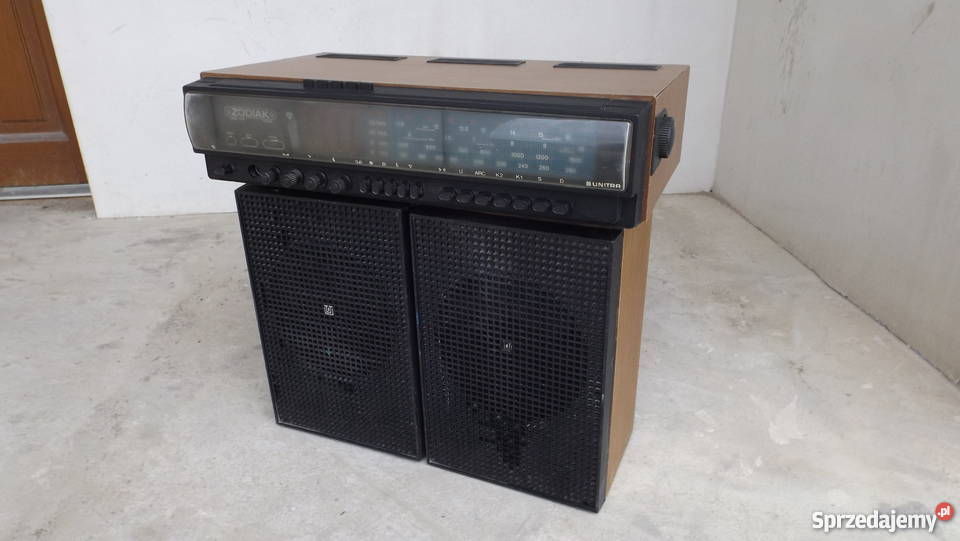 Radio Unitra ZODIAK z kolumnami Sprawne warmińsko-mazurskie