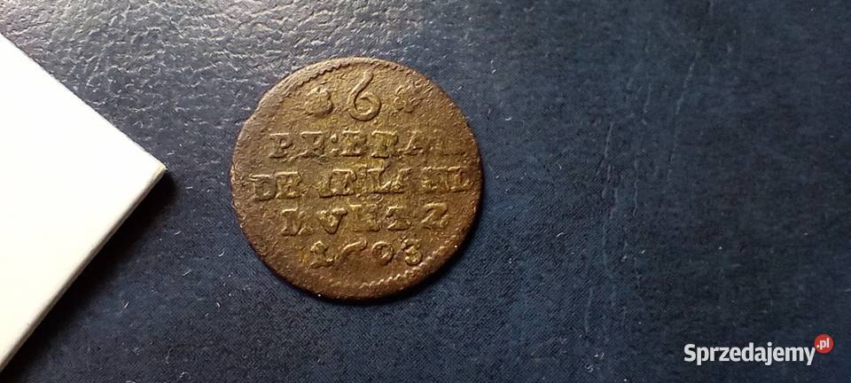 Stare monety 6 fenig 1693 Niemcy srebro Lesko