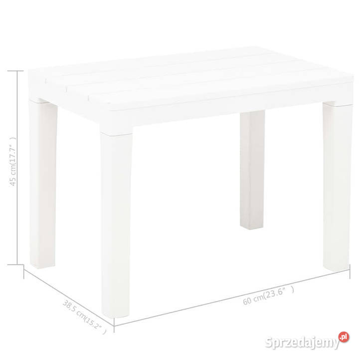 Ławki ogrodowe 2 białe plastikowe WM48780 Warszawa