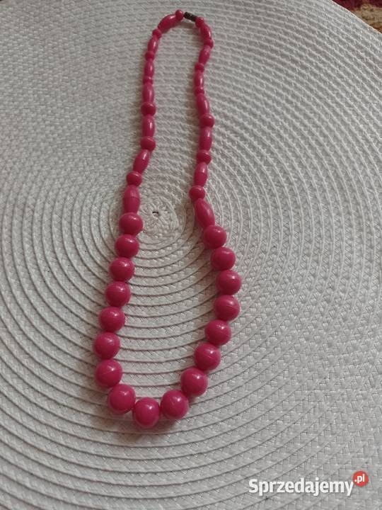 Różowe korale z Londynu naszyjnik wisiorek Top Kraków