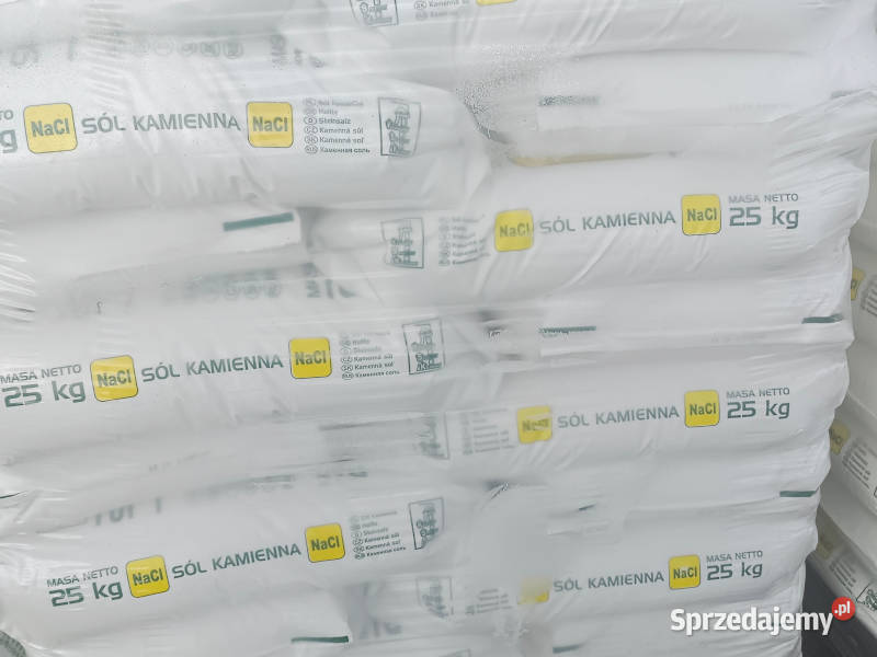 Sól Kłodawska przemysłowa paleta 1125 worki 25 Bydgoszcz