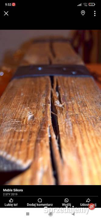 Lampa ze starej belki Woźniki