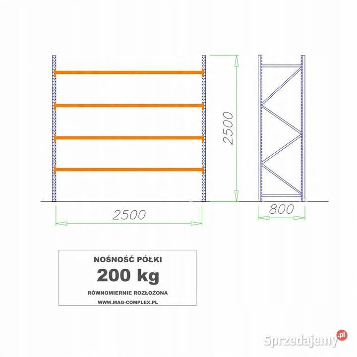 REGAŁ METALOWY MAGAZYNOWY WYTRZYMAŁY MOCNY MRC30 Magazynowanie Kwidzyn
