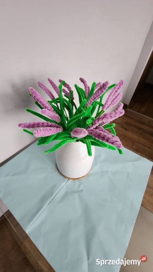 Ręcznie robiona LAWENDA z drucików wieczny Rękodzieło Kraków