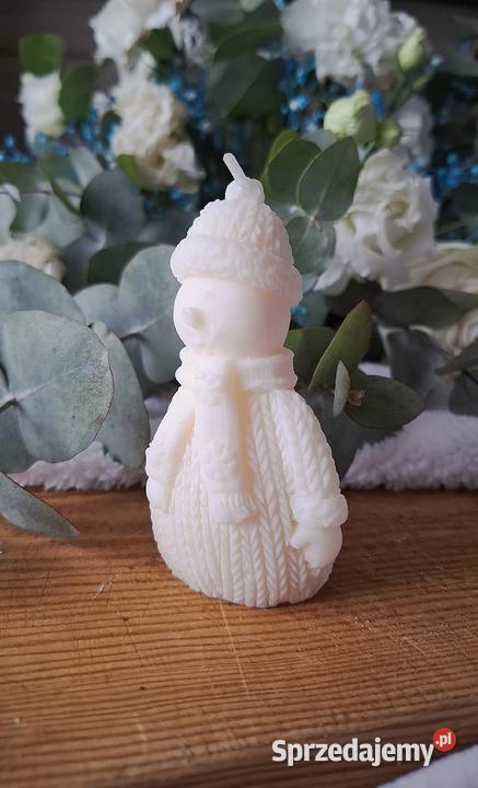 Sojowe świeczki świąteczne Bałwan świeczka Warszawa