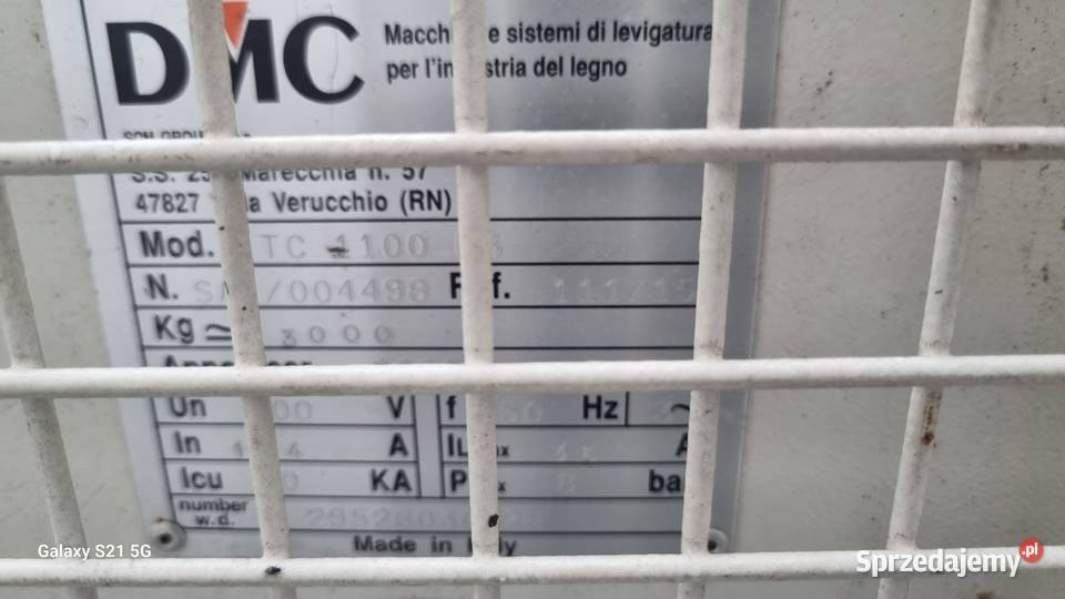 Szlifierka szerokotaśmowa kalibrująca DMC TC1100 Karsin