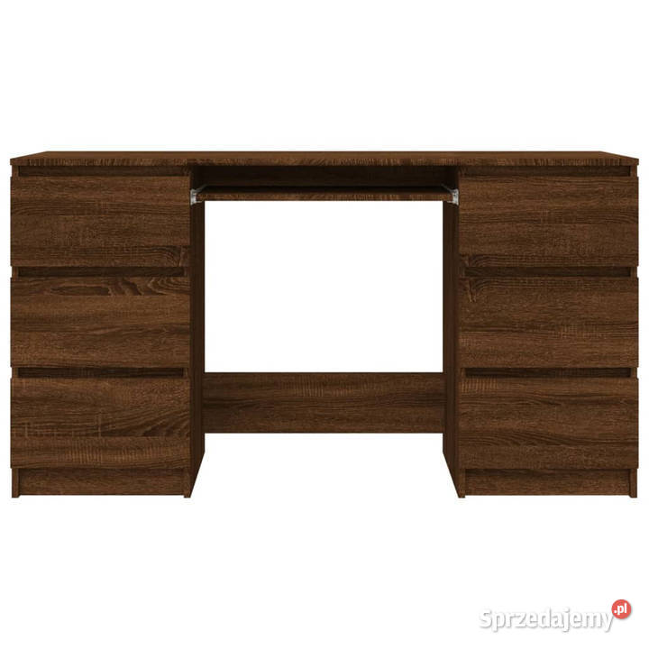 Biurko brązowy dąb 140x50x77 materiał