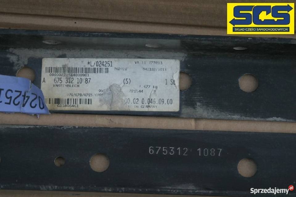 MERCEDES ACTROS WĘZŁÓWKA BLACHA UCHWYT lubuskie Bieleń