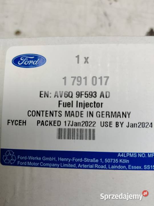 Wtryskiwacz Ford AV6Q9F593AD 1791017 BRATFORD