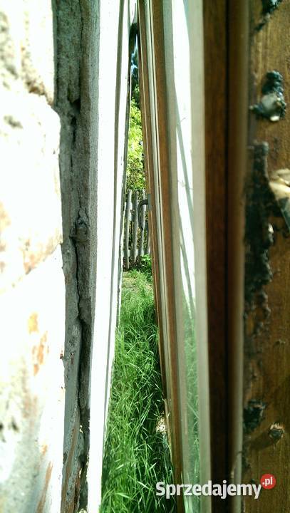 Drzwi przeszklone witryna na taras balkon drewno śląskie Tychy