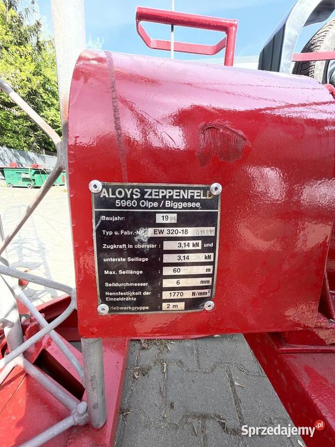 Wyciąg winda budowlana ALOYS ZEPPENFELD 200 na pełny VAT Ślesin