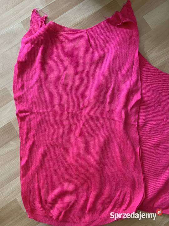 Dzianina 4 kawałki róż malina na sweter i inne Rękodzieło Częstochowa