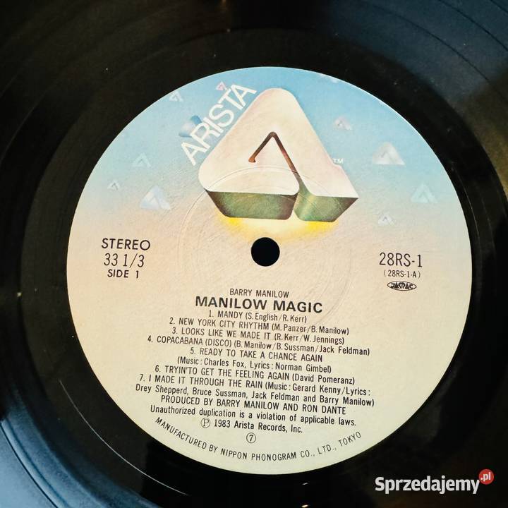 Barry Manilow Manilow Magic VGEX Japan Obi LP Rumia