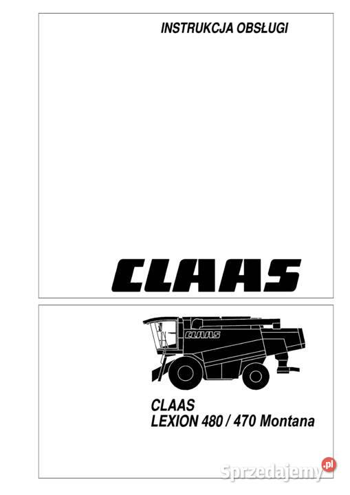 Instrukcja obsługi Claas Lexion 470 480 Montana