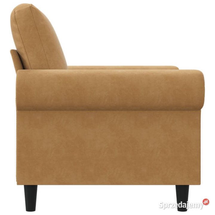 Fotel brązowy 60 obity aksamitem WM359516 Sofy i kanapy Warszawa