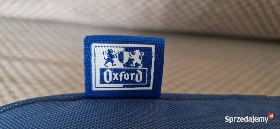 piórnik Oxford z klapką saszetka niebieski Kraków