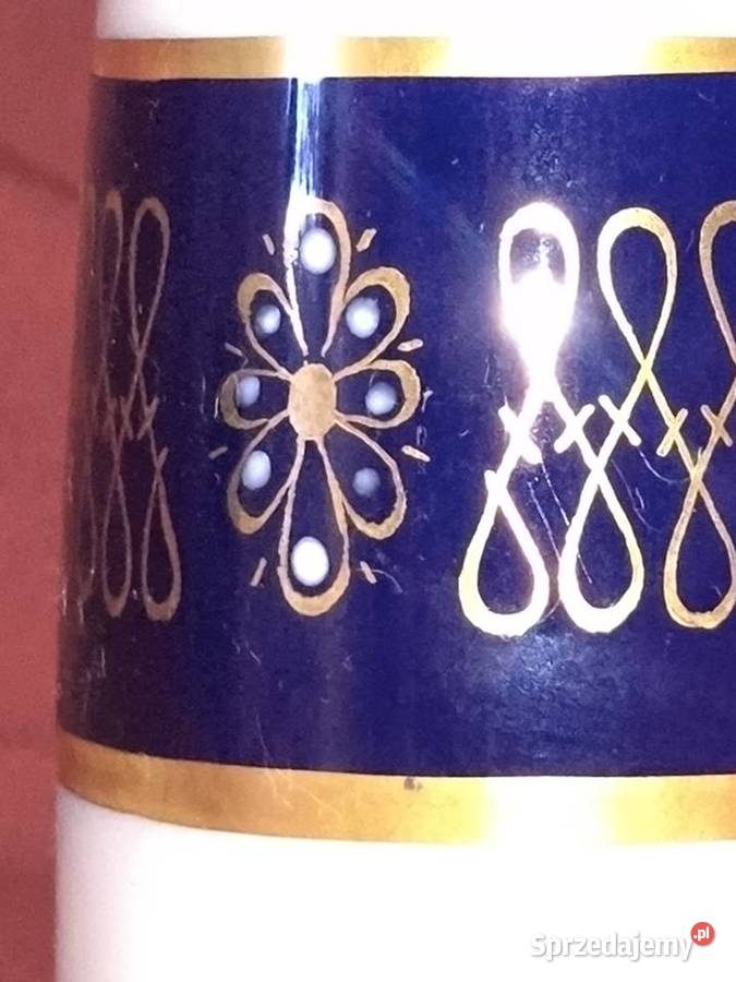 Para wazonów porcelanowych Echt Kobalt Made in Porcelana i szkło Chorzew