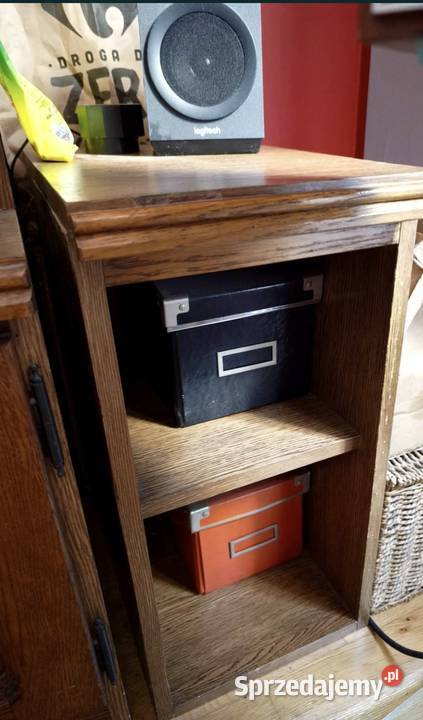 Zestaw mebli dębowych modułowych z Dobrodzienia Meblościanki małopolskie Kraków