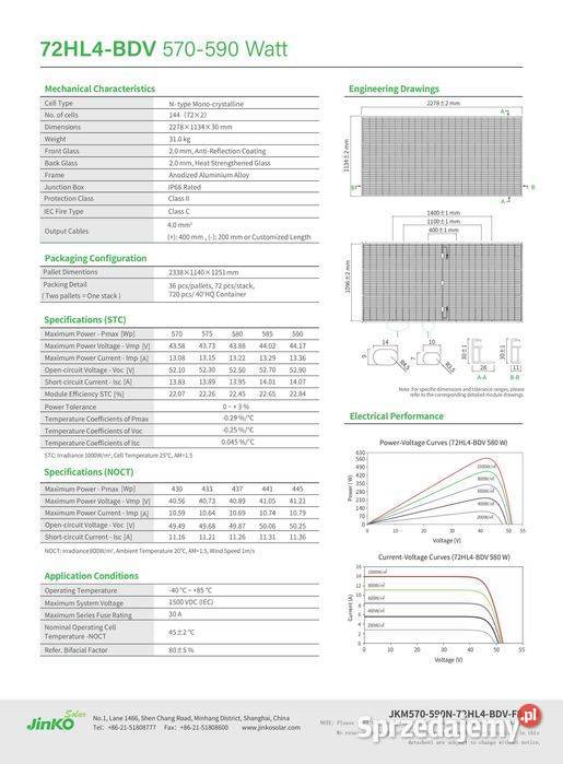 NOKAUT Panel PV Jinko Solar 590W Bifacial Silver