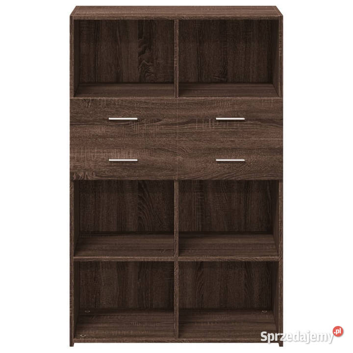 Wysoka szafka brązowy dąb 80x425x124 WM3281391