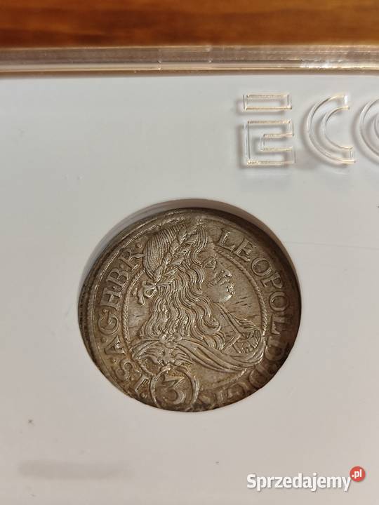 Moneta 3 krajcary 1666 HS srebro MS63  możliwość wysyłki