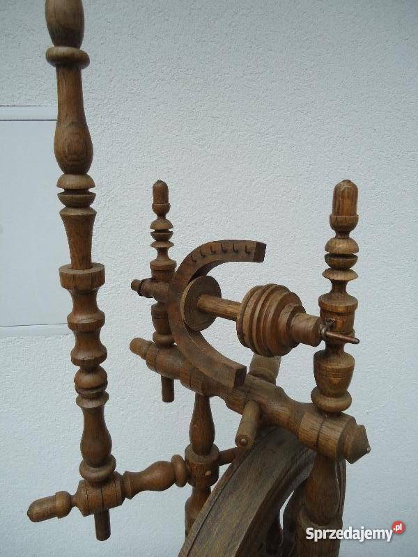 DĘBOWY KOŁOWROTEK DO PRZĘDZENIA WEŁNY WRZECIONO małopolskie Nowy Sącz