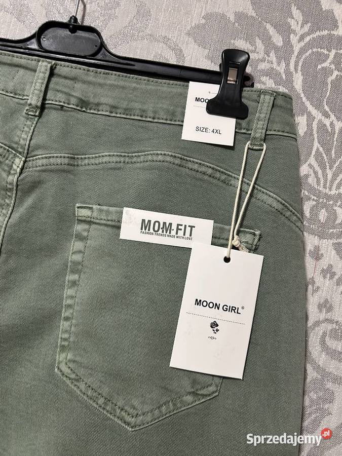 Szałwiowe dżinsy Mom Fit 4XL Moon Girl Warszawa