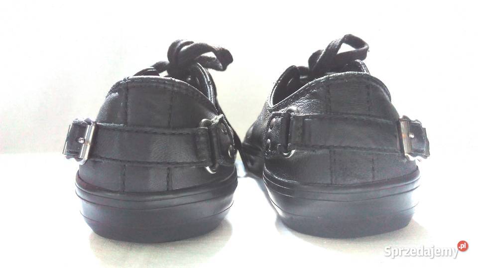 Tenisówki czarne Trampki damskie r 37 SKÓRA stan podlaskie Białystok