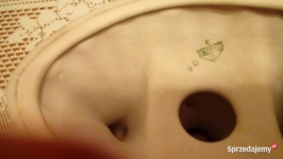 Dzbanek i świecznik trójramienny porcelana Akcesoria kuchenne mazowieckie