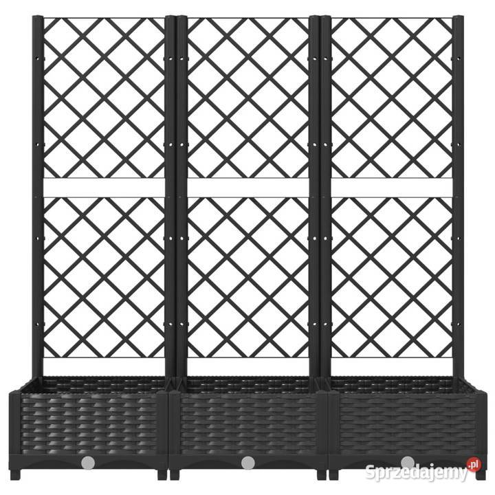 Donica ogrodowa z kratką czarna 120x40x1215 PP Warszawa sprzedam