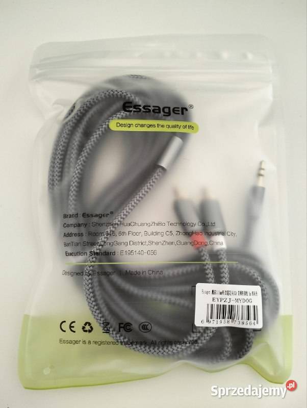 Nowy Kabel Essager 2x RCA Minijack 35 mazowieckie Warszawa
