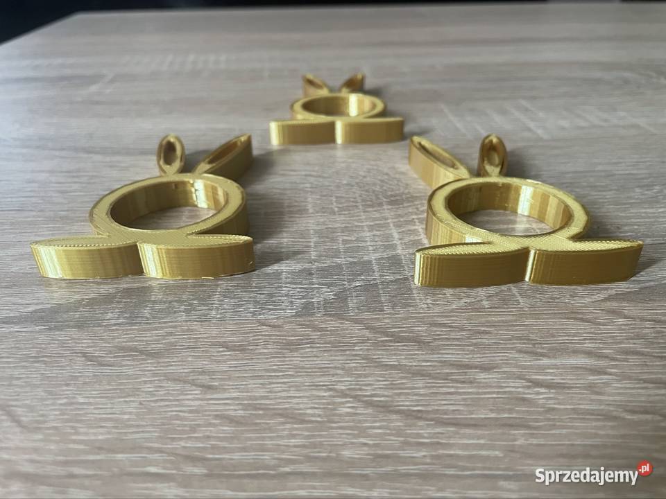 Obrączki na serwetki z uszami zająca wielkopolskie