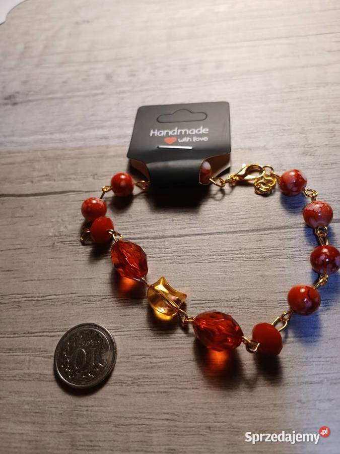 Czerwona bransoletka kotek Gliwice