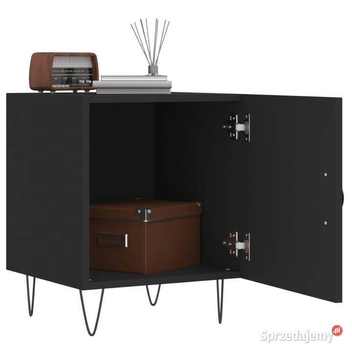 Szafki nocne 2 czarne 40x40x50 WM827551