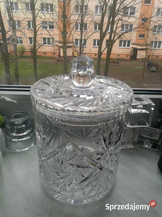 Duża bomboniera pojemnik kryształ prl Choszczno
