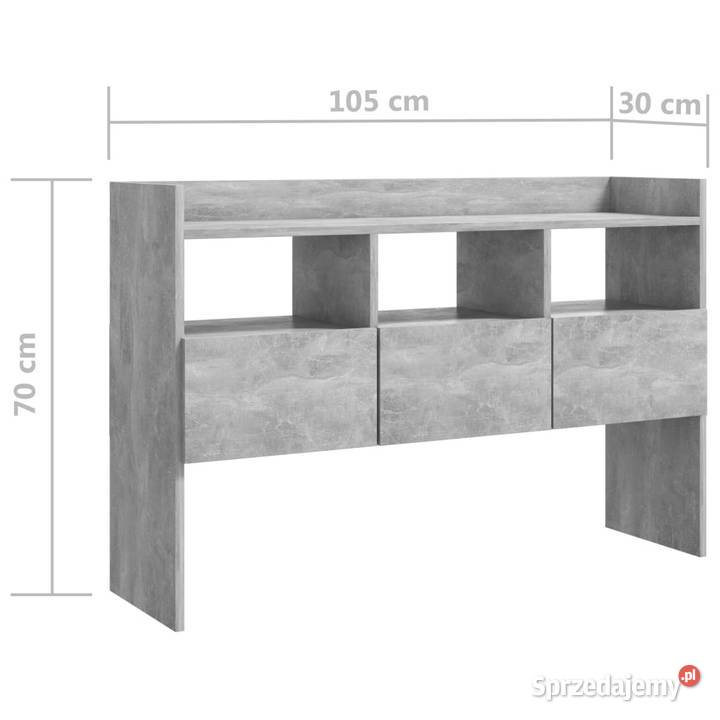 Szafka szarość betonu 105x30x70 materiał Warszawa