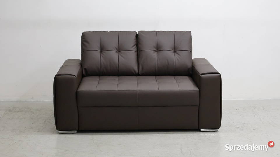 2 osobowa sofa kanapa brązowa SKÓRA naturalna Meble Poznań