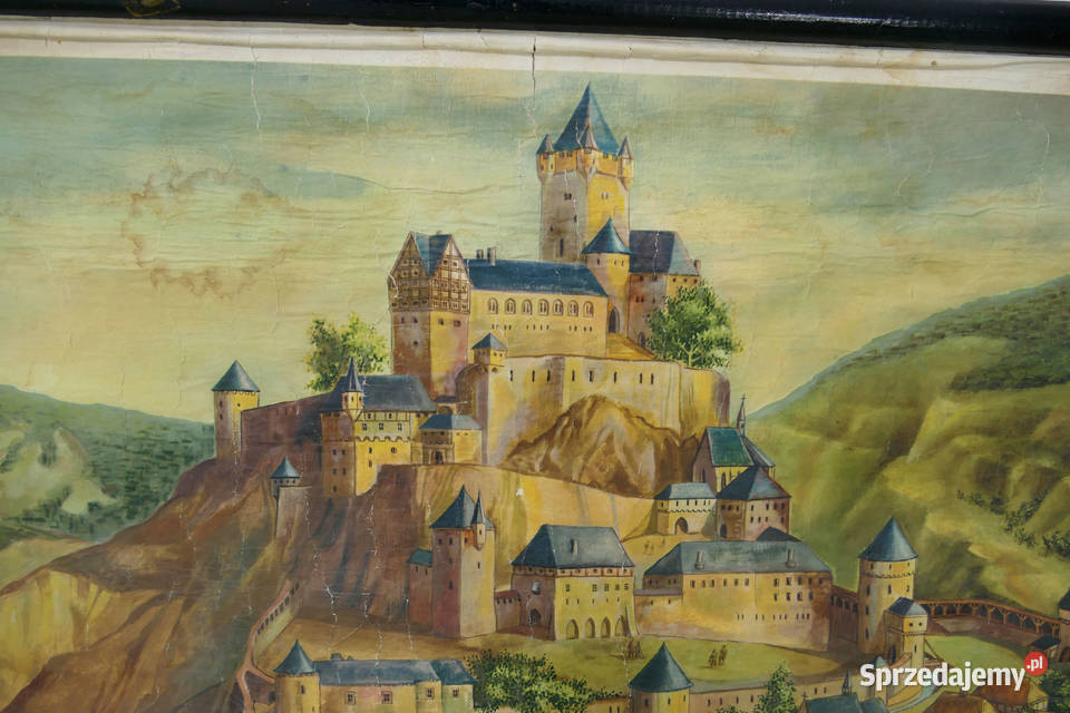 Mapa ścienna Niemcy lata 50 lubuskie Zielona Góra sprzedam