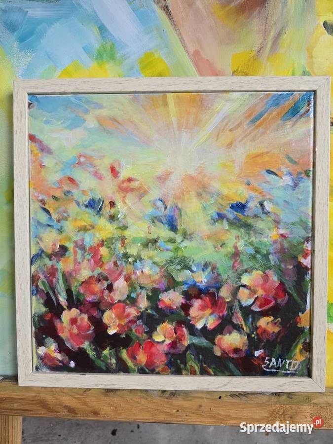 Akwarele oryginalne kwiaty różny rozmiar Warszawa