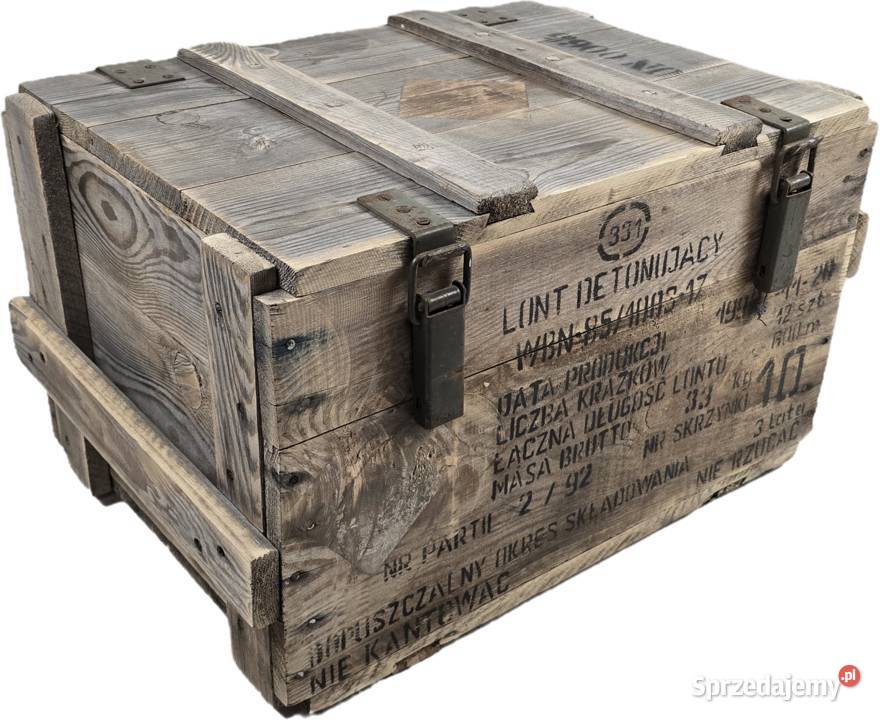 Skrzynia wojskowa drewniana 68x58x28 świetna Gdynia