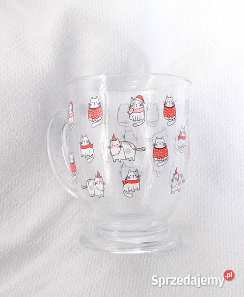 kotki kubek szklany koty kubek we wzory fajna Bydgoszcz