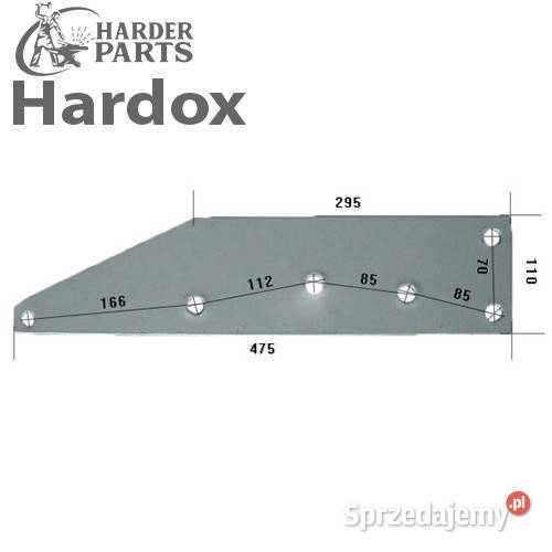 Płoza krótka HARDOX 8100P części do pługa FENET podlaskie Suwałki