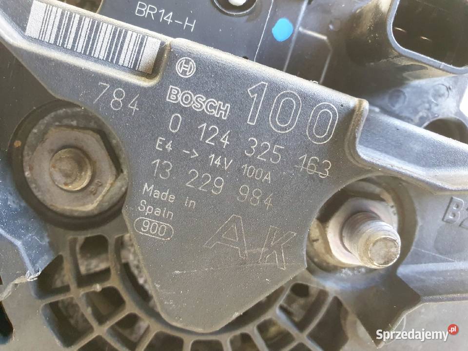 ALTERNATOR Opel Astra III H 16 16V bosch 100A Układ elektryczny silnika Chełm